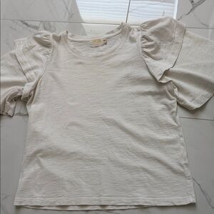 Nation LTD White Puff Sleeve Top